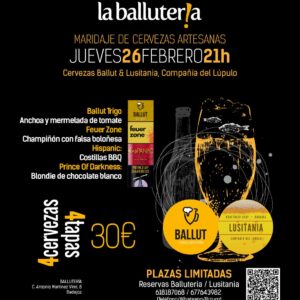 MARIDAJE DE CERVEZAS EN BALLUTERIA 26/FEBRERO