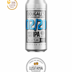 DOUGALL’S x BIRRIFICIO DI VARESE – 02/20 WEST COAST IPA SIN GLUTEN (LATA 44 CL) >> 20TH ANNIVERSARY SERIES <<